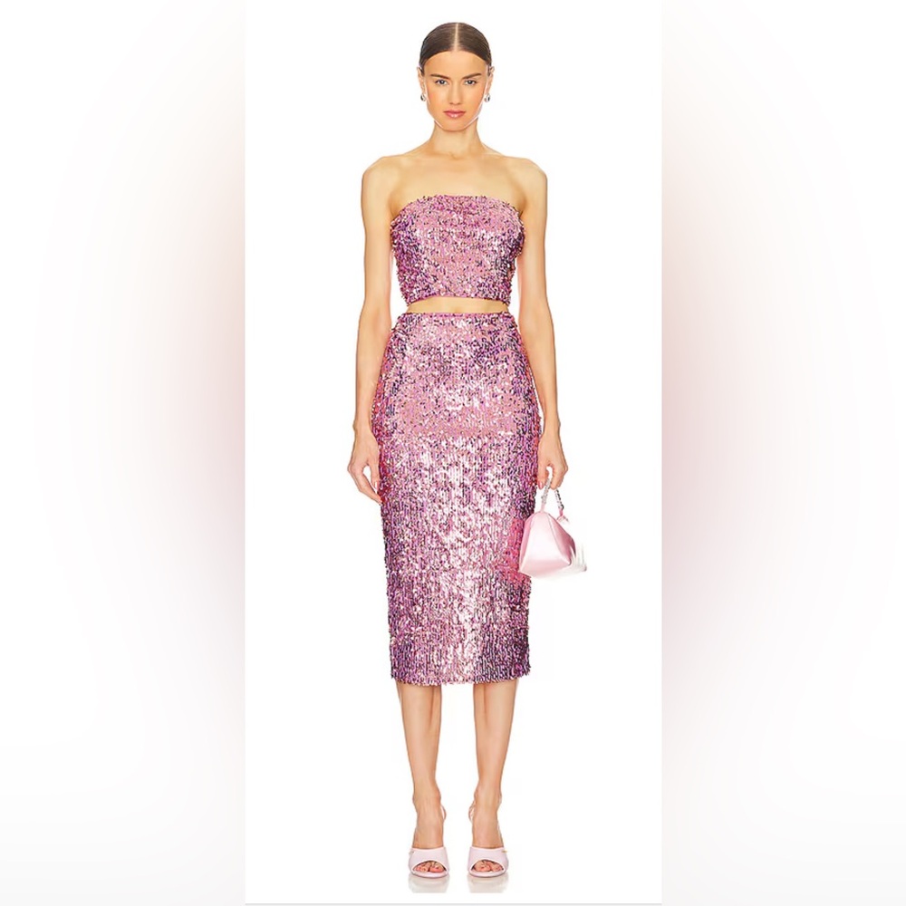 REVOLVE Pink Sequin Top and Pencil Skirt - ERAS/Taylor Swift Concert Outfit